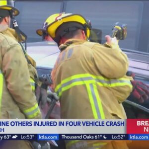 3-car Porter Ranch crash kills teen boy, injures 9 others