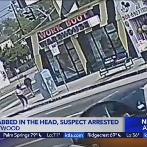 A homeless man attacks woman with scissors in North Hollywood