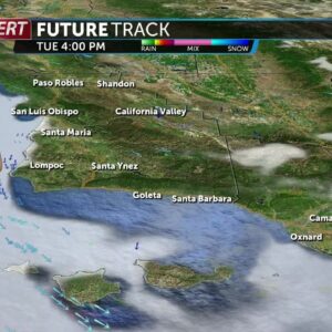A mild Tuesday on the coast with isolated chances of mountain rain