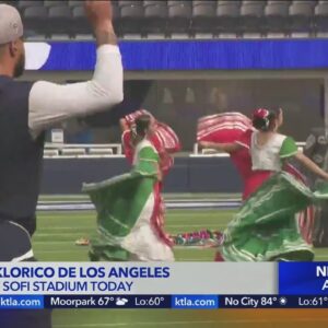 Ballet Folklorico de Los Angeles performs at Rams game