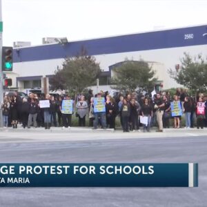 Classified employees hold rally outside SMJUHSD Board meeting