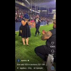 Couple gets engaged at L.A. Galaxy game