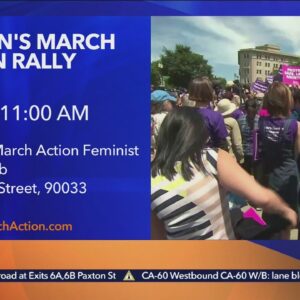 Demonstrators rally for reproductive rights in Los Angeles