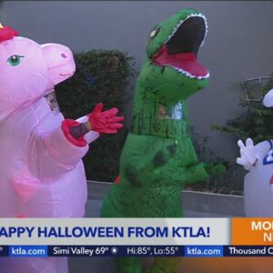 KTLA Weekenders reveal final costume and attempt power wash pumpkin carving trend