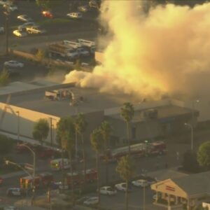 Fire crews knockdown commercial structure fire in Monrovia