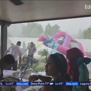Heavy rain hits Menifee, sending birthday party guests scrambling