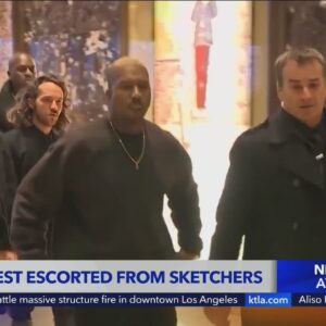 Kanye West escorted from Skechers