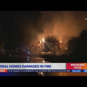 Major emergency fire destroys 2 homes in Venice, damages 3 others