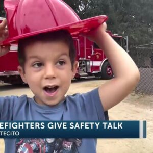 Montecito Firefighters teach preschoolers about fire safety