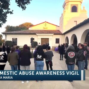Candlelight vigil held for domestic violence action month in Santa Maria