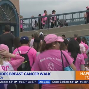 KTLA supports Sandra Mitchell during Making Strides Against Breast Cancer Santa Monica