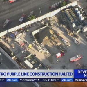 Part of Metro Purple Line construction halted