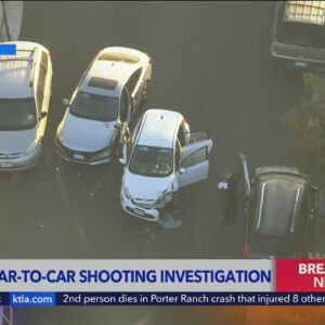Possible car-to-car shooting investigation underway in Exposition Park