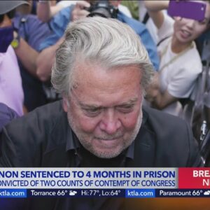 Steve Bannon sentenced to 4 months for defying subpoena