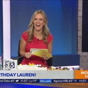 The KTLA Weekend team wishes Lauren Lyster an early happy birthday