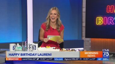 The KTLA Weekend team wishes Lauren Lyster an early happy birthday