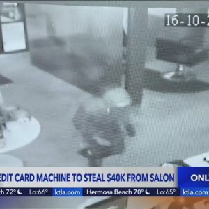 Thief uses credit card machine to steal $40k from California salon