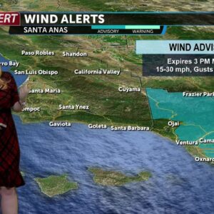 Weak Santa Ana winds start out a mild week