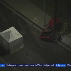 1 dead after truck split in half in collision with pole in Chatsworth