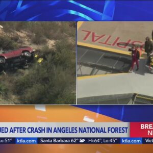 1 rescued days after crash in Angeles National Forest