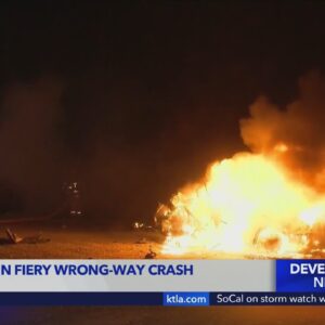 5 killed in fiery wrong-way crash