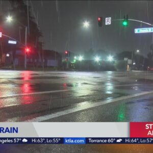 Rain arrives, kicking off several days of showers across Southern California