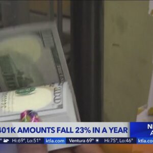 Average 401K amounts fall 23% in a year