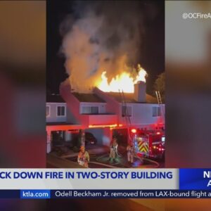 Crews knock down fire in 2-story building