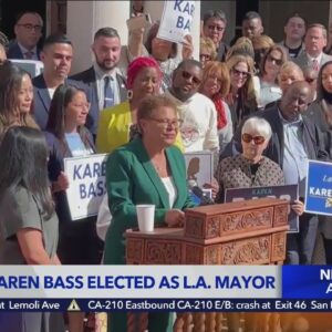 Karen Bass vows to ‘hit the ground running’ as L.A.’s new mayor