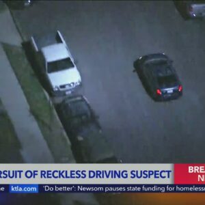 LAPD pursuit of suspected reckless driver