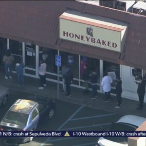 Lines wrap around Honey Baked Ham stores in L.A.