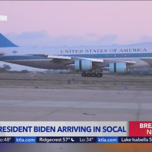 President Biden lands in Southern California for campaign stops