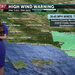 Santa Ana wind event begins Tuesday