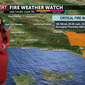 Warming trend begins, along with another Santa Ana wind event
