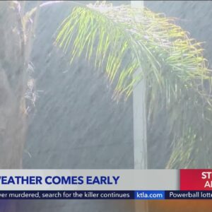 Winter weather arrives early in Southern California