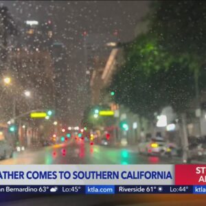 Wintry weather hits Southern California