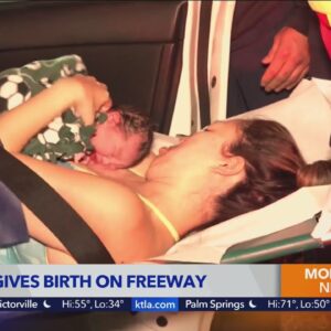 Woman gives birth on Anaheim freeway