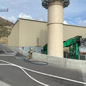 Santa Barbara County Fire Department on sight of possible dryer fire at Tajiguas Land Fill