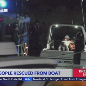 12 people rescued from boat in Huntington Beach