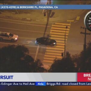 Authorities pursued a suspect in Los Angeles County