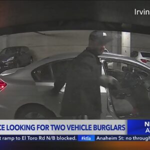 Authorities searching for 2 vehicle burglary suspects in Irvine