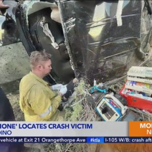 Find My iPhone used to find woman who crashed off Highway 18 in San Bernardino mountains