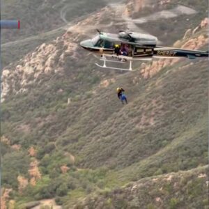 Firefighters and air assistance respond to paraglider down at Gibraltar Rd
