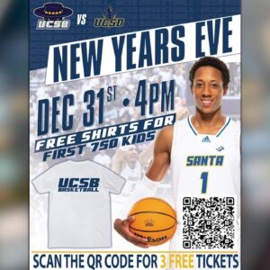 Free UC Santa Barbara men’s basketball tickets for New Year’s Eve game