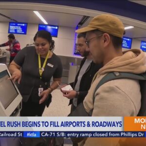 Holiday travel rush hits LAX