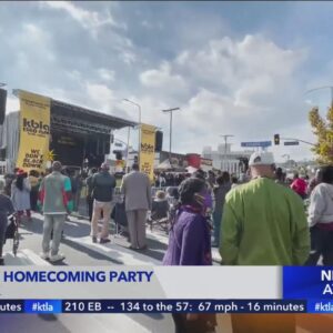 Homecoming party held for L.A. Mayor Karen Bass in Leimert Park
