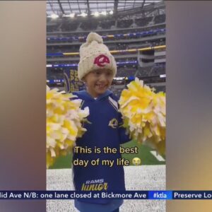 Young California cancer patient fulfills dream of joining L.A. Rams cheerleading team