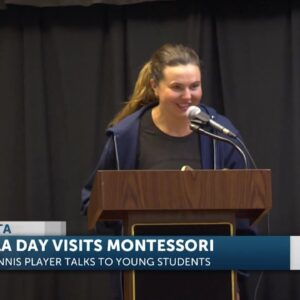 Kayla Day visits her old school and meets current students