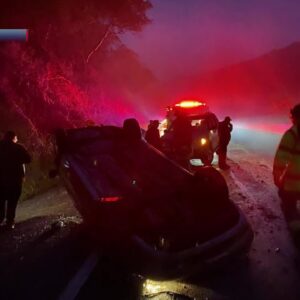 Santa Barbara County Fire remind drivers to remain cautious in the rain as firefighters ...