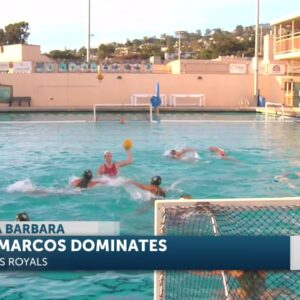 San Marcos dominates Santa Barbara in girls water polo